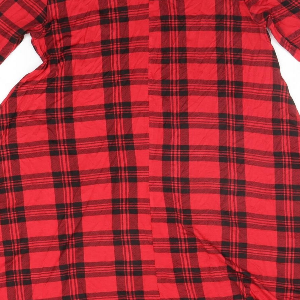 candy brush Womens Red Check  A-Line  Size M