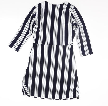 H&M Womens Blue Striped  A-Line  Size XS
