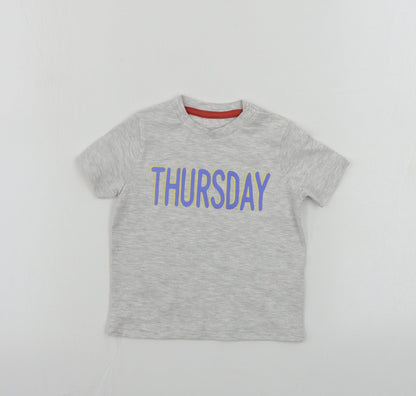 F&F  Boys Grey   Basic T-Shirt Size 12-18 Months