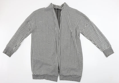 Preworn  Womens Grey Check  Cardigan Jumper Size L