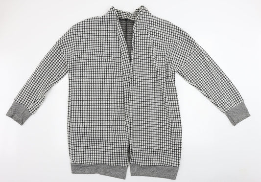 Preworn  Womens Grey Check  Cardigan Jumper Size L