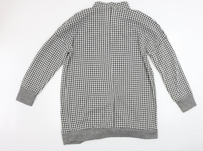 Preworn  Womens Grey Check  Cardigan Jumper Size L