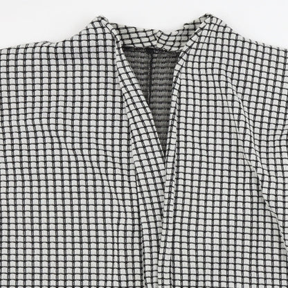 Preworn  Womens Grey Check  Cardigan Jumper Size L
