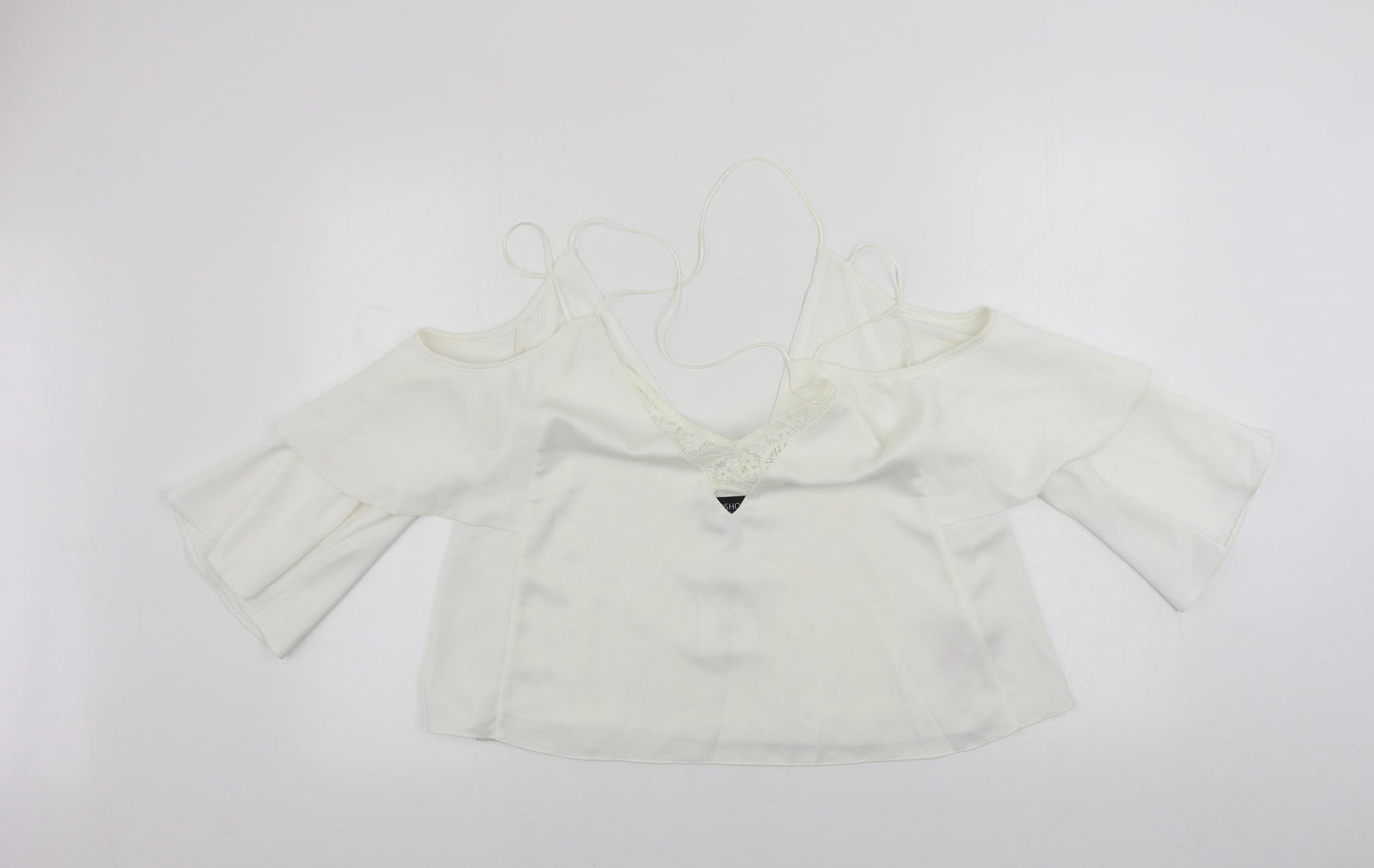 Womens UK Size 12 Topshop Ivory Basic Blouse