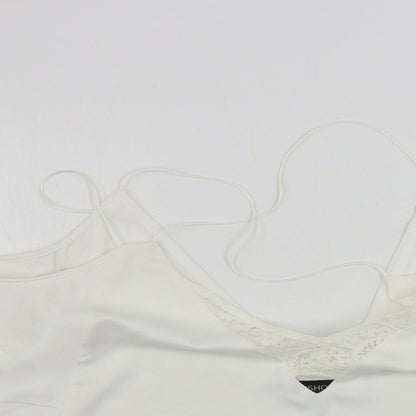 Womens UK Size 12 Topshop Ivory Basic Blouse