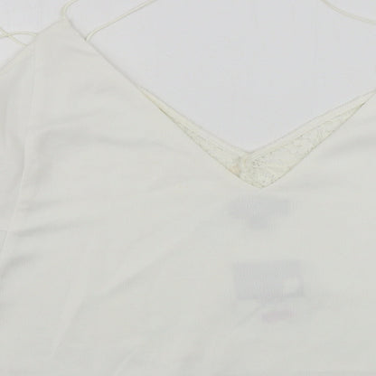 Womens UK Size 12 Topshop Ivory Basic Blouse