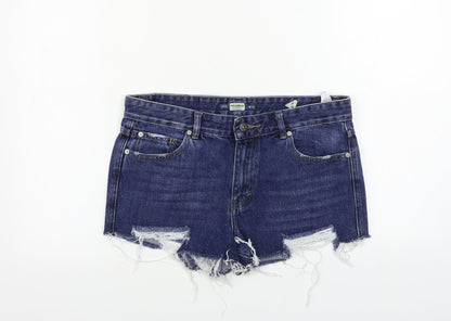 Pull&Bear  Womens Blue   Cut-Off Shorts Size 30 in