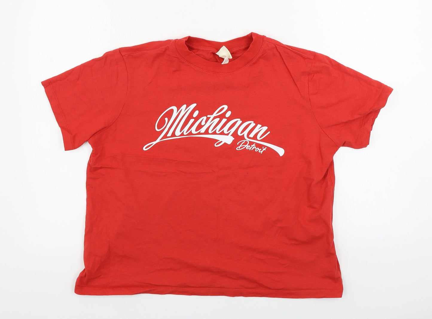 Womens UK Size L H&M Red Basic T-Shirt