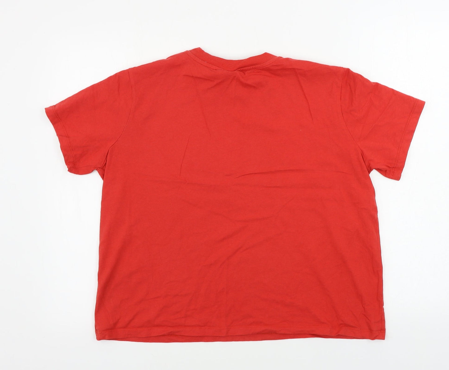 Womens UK Size L H&M Red Basic T-Shirt