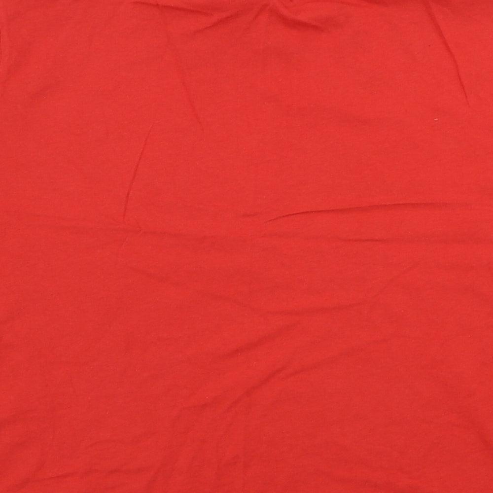 Womens UK Size L H&M Red Basic T-Shirt