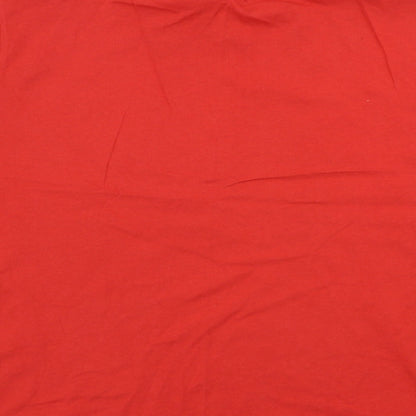 Womens UK Size L H&M Red Basic T-Shirt