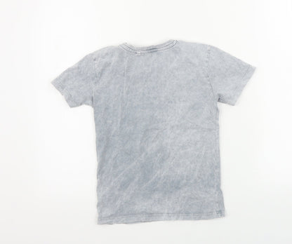 NEXT  Boys Grey Houndstooth  Basic T-Shirt Size 6 Years