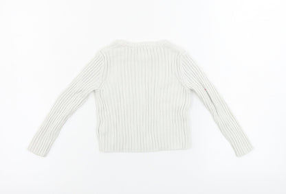 Aspen Boys White   Pullover Jumper Size 2 Years