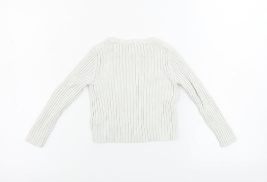 Aspen Boys White   Pullover Jumper Size 2 Years
