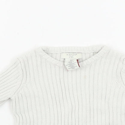 Aspen Boys White   Pullover Jumper Size 2 Years