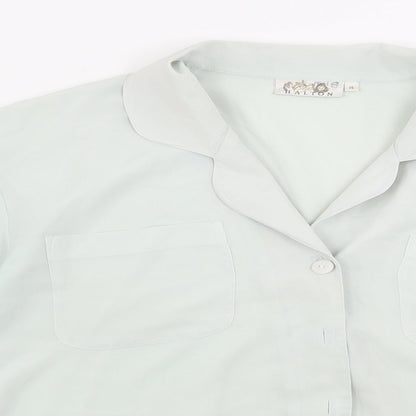 halton  Womens Green   Basic Button-Up Size 14