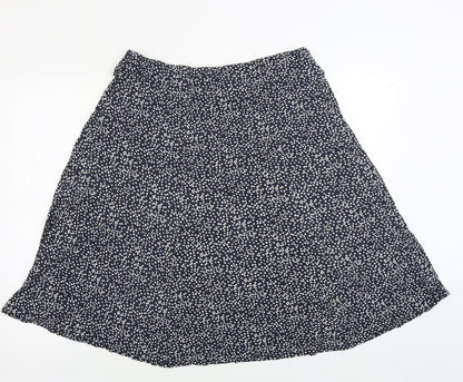 BHS  Womens Blue Floral  A-Line Skirt Size 18