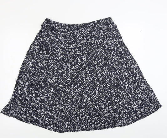 BHS  Womens Blue Floral  A-Line Skirt Size 18