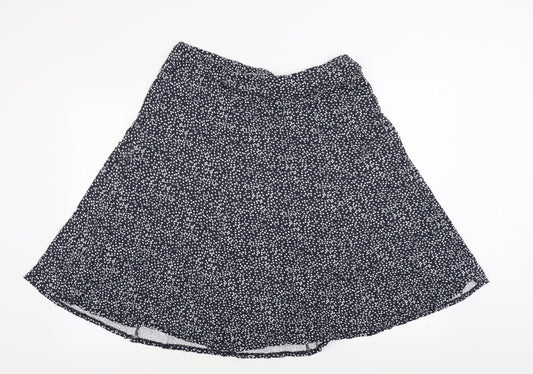 BHS  Womens Blue Floral  A-Line Skirt Size 18