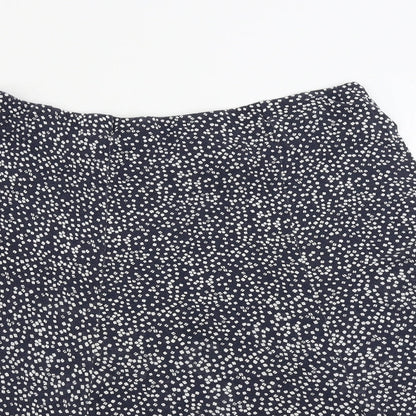 BHS  Womens Blue Floral  A-Line Skirt Size 18