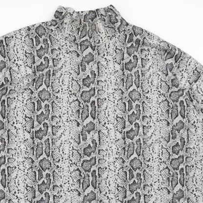 F&F Womens Grey Animal Print  Pullover Jumper Size 14