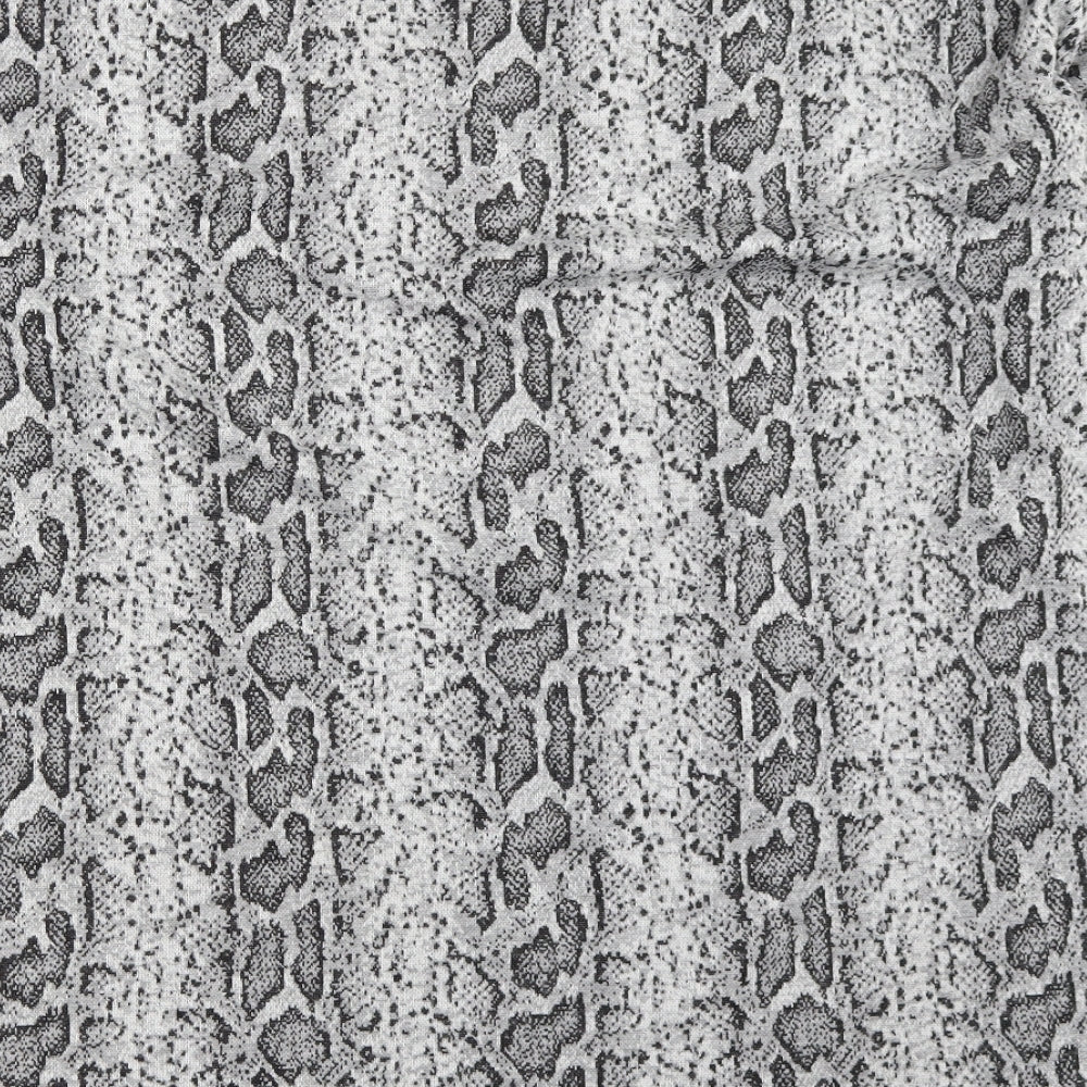 F&F Womens Grey Animal Print  Pullover Jumper Size 14