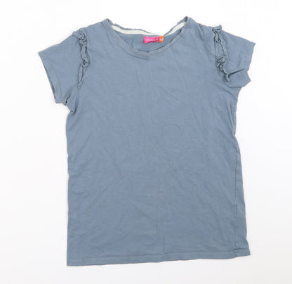 Lily & Dan Girls Blue   Basic T-Shirt Size 11-12 Years