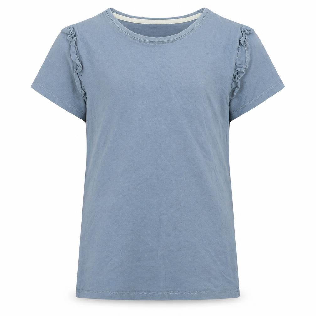 Lily & Dan Girls Blue   Basic T-Shirt Size 11-12 Years