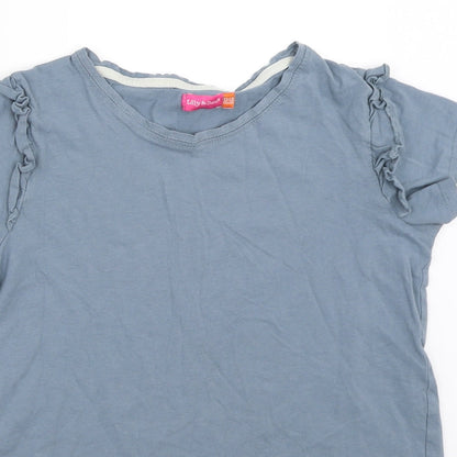 Lily & Dan Girls Blue   Basic T-Shirt Size 11-12 Years