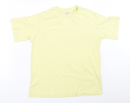 Womens UK Size XS H&M Yellow Basic T-Shirt