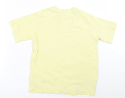 Womens UK Size XS H&M Yellow Basic T-Shirt