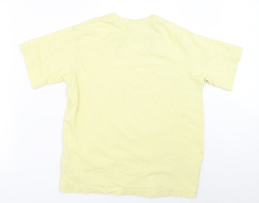 Womens UK Size XS H&M Yellow Basic T-Shirt