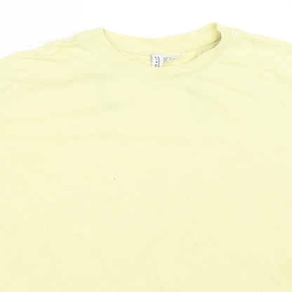 Womens UK Size XS H&M Yellow Basic T-Shirt