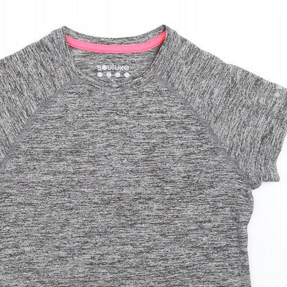 Matalan Girls Grey   Basic T-Shirt Size 8-9 Years