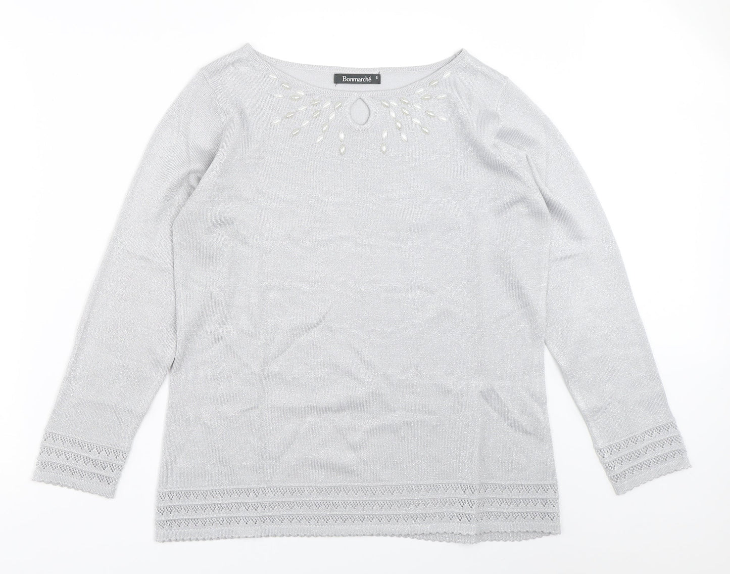 Womens UK Size S Bonmarché Grey Pullover Jumper