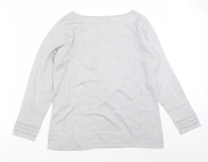 Womens UK Size S Bonmarché Grey Pullover Jumper