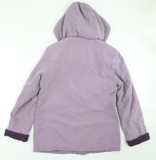 Womens UK Size 12 EWM Purple Overcoat