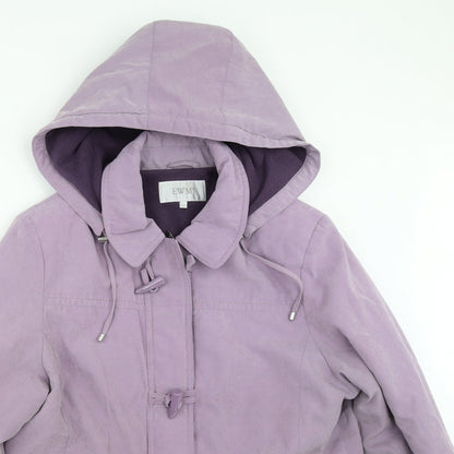 Womens UK Size 12 EWM Purple Overcoat
