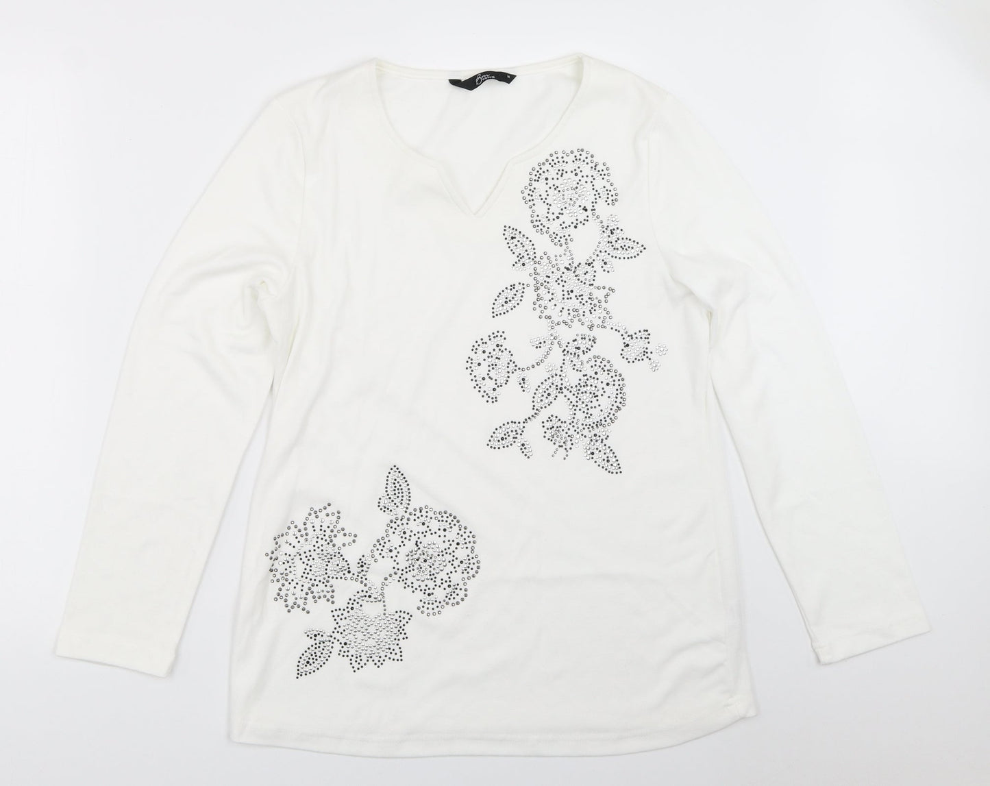 Womens UK Size M BM White Basic T-Shirt