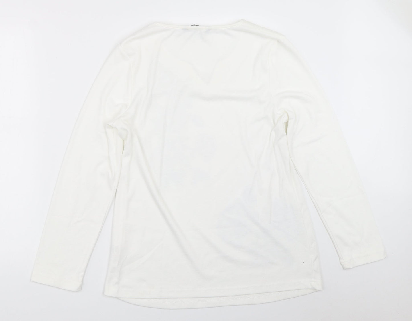 Womens UK Size M BM White Basic T-Shirt