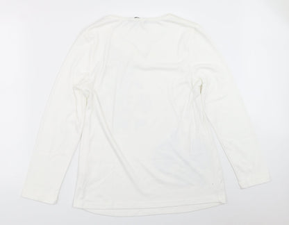 Womens UK Size M BM White Basic T-Shirt