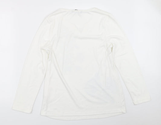 Womens UK Size M BM White Basic T-Shirt