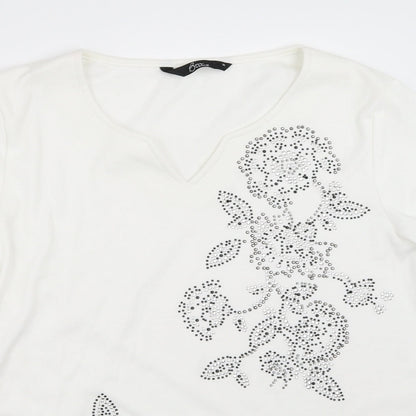 Womens UK Size M BM White Basic T-Shirt