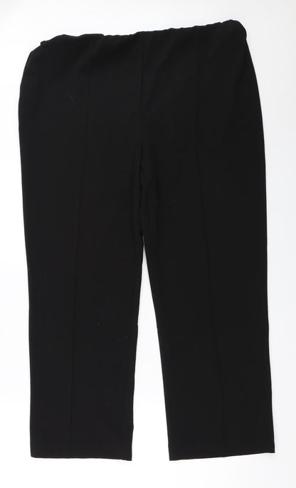 Womens UK Size 18 EWM Regular Fit  Black Trousers