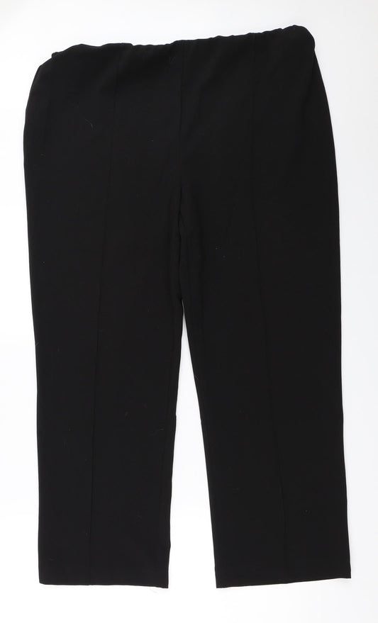 Womens UK Size 18 EWM Regular Fit  Black Trousers