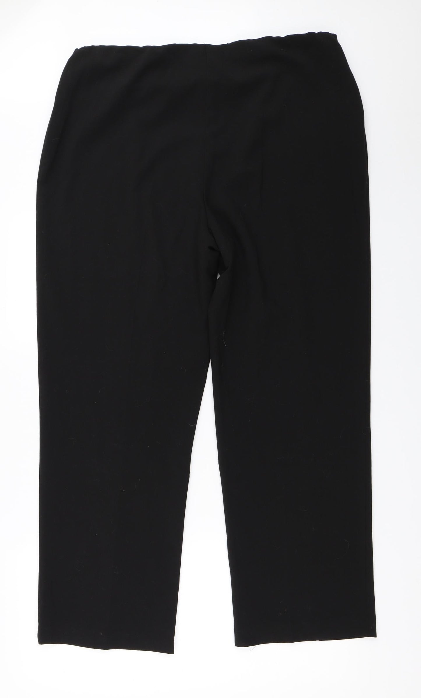 Womens UK Size 18 EWM Regular Fit  Black Trousers