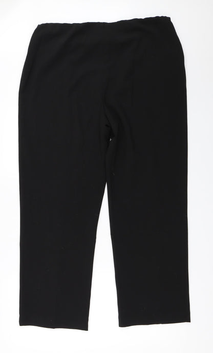 Womens UK Size 18 EWM Regular Fit  Black Trousers