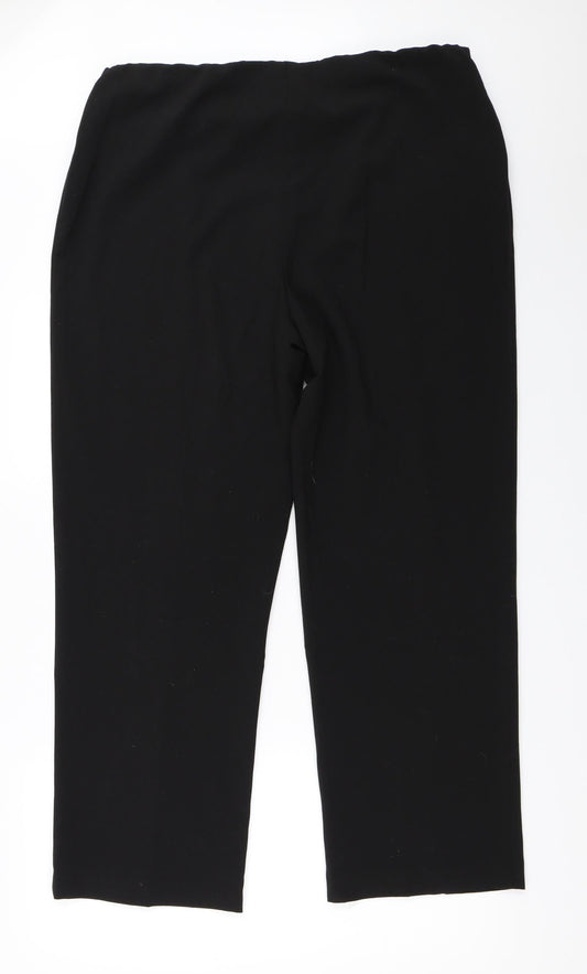 Womens UK Size 18 EWM Regular Fit  Black Trousers