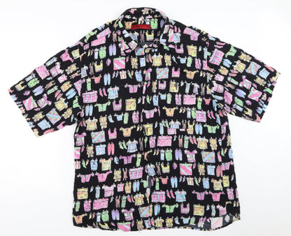 Snooker Mens Black    Button-Up Size 42