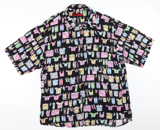 Snooker Mens Black    Button-Up Size 42